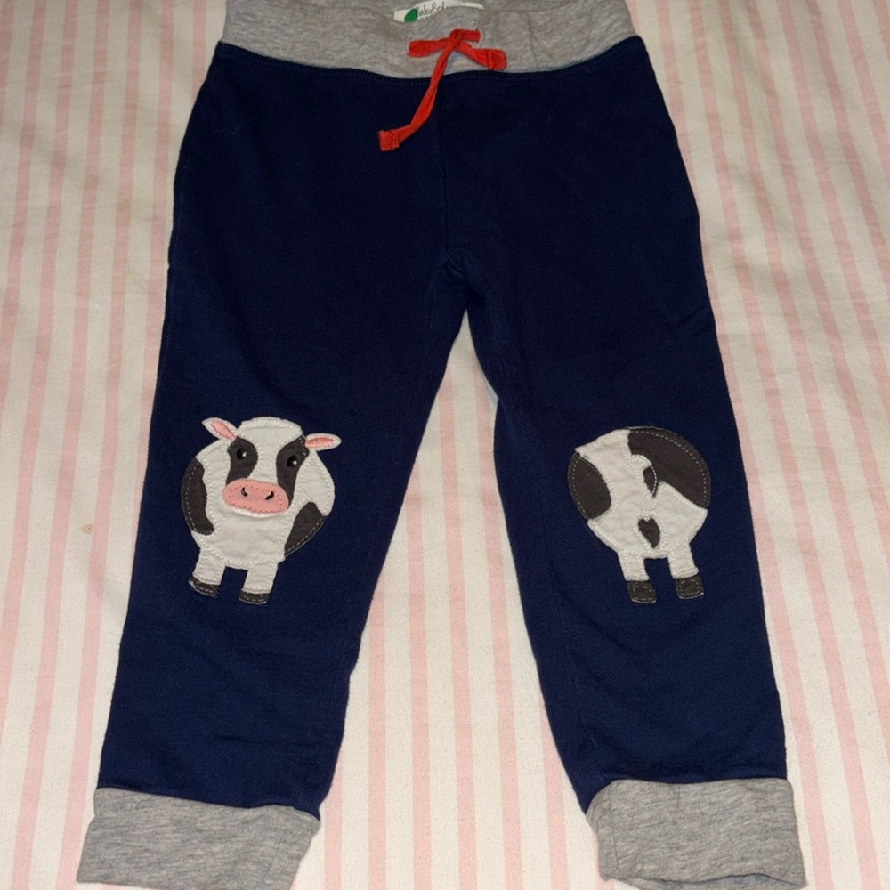 EUC Baby Boden cow joggers 2/3